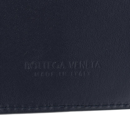 Bottega Veneta Nappa Denim Intrecciato Small Bi Fold Wallet Abyss Indigo 7 of 7