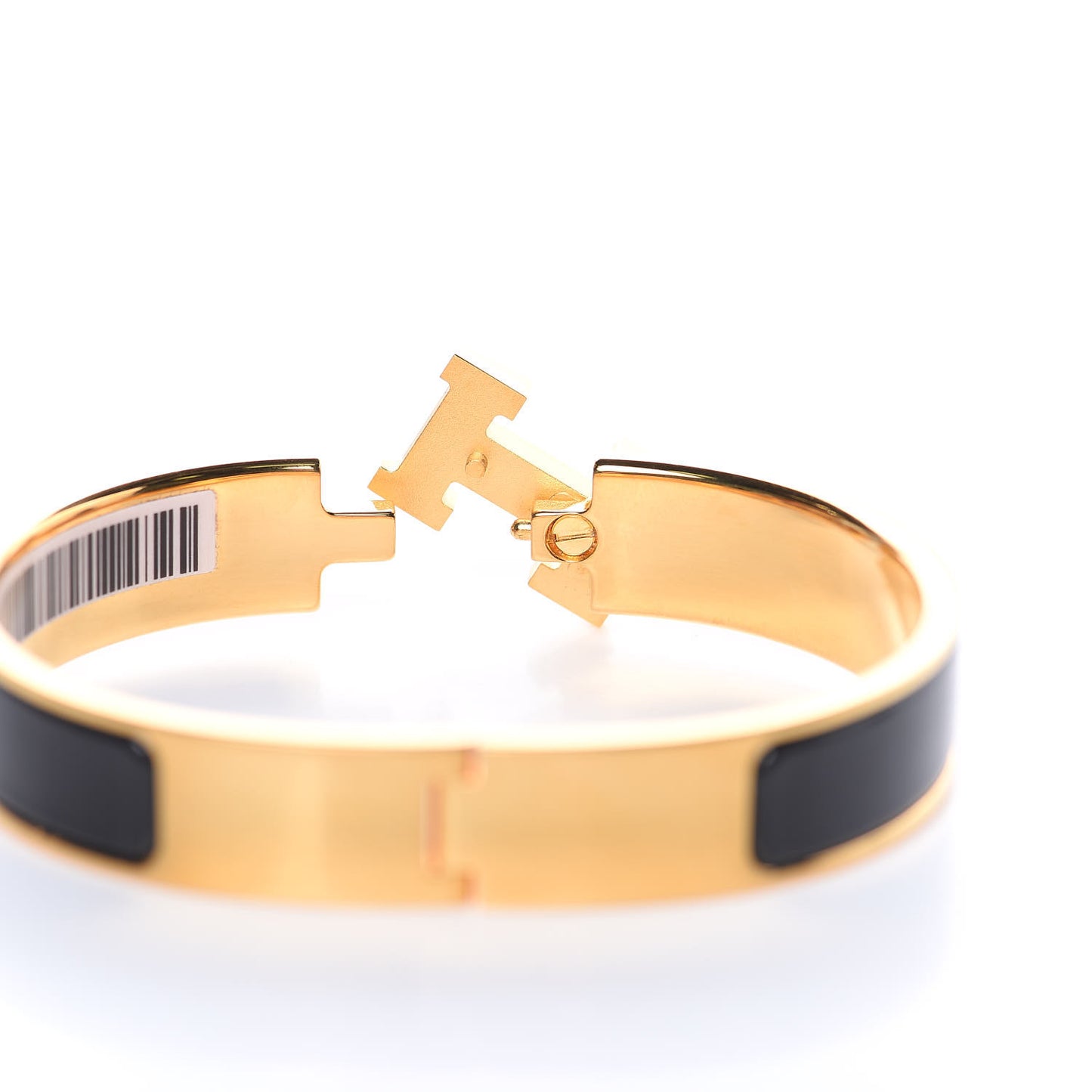Enamel Narrow Clic Clac H Bracelet PM Black