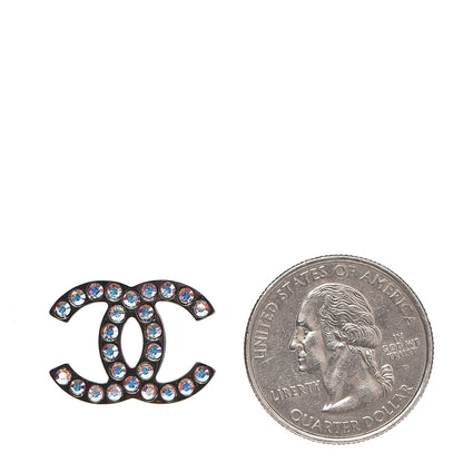 Chanel Iridescent Crystal CC Earrings Multicolor 2 of 10