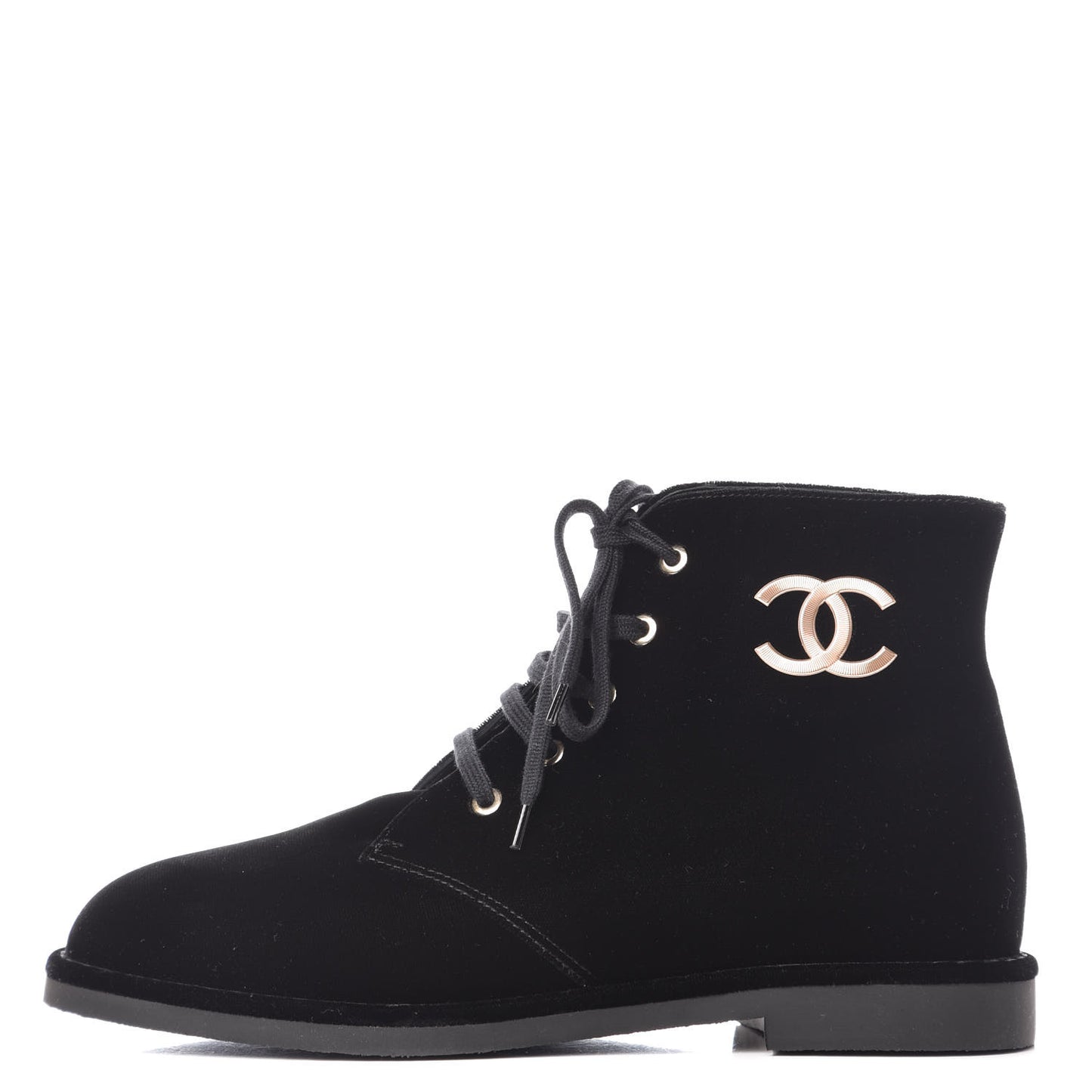 Velvet CC Lace Up Boots 40 Black