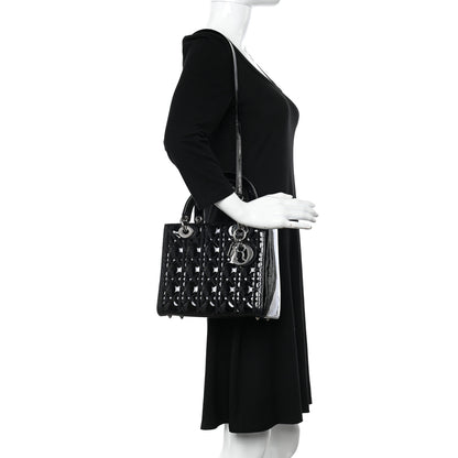 Christian Dior Patent Cannage Medium Lady Dior Black 3 of 12