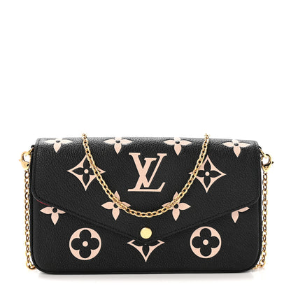 Louis Vuitton Empreinte Monogram Giant Felicie Pochette Black Beige 1 of 10