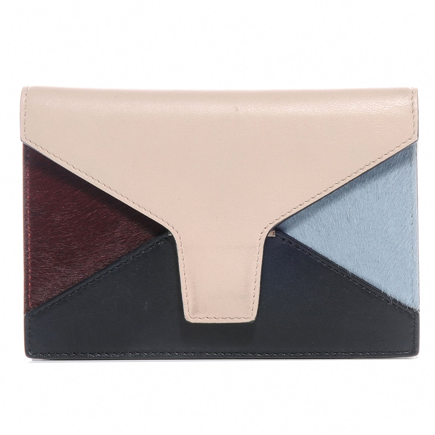 Pony Calfskin Diamond Clutch Wallet Blush