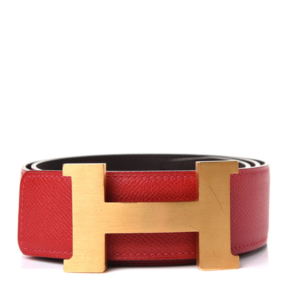Hermes Epsom Chamonix 42mm Constance 2 Belt 85 Rouge Casaque Chocolate 1 of 7