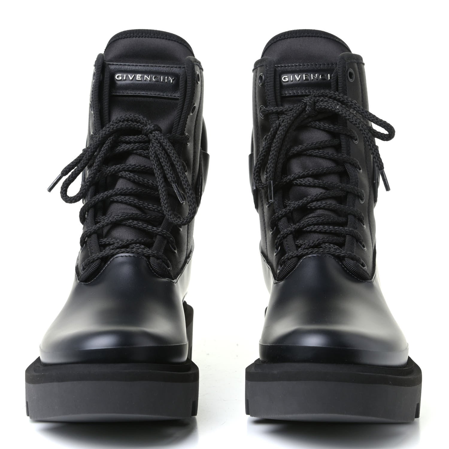 Givenchy Satin Neoprene Combat Rain Boots 39 Black 2 of 10