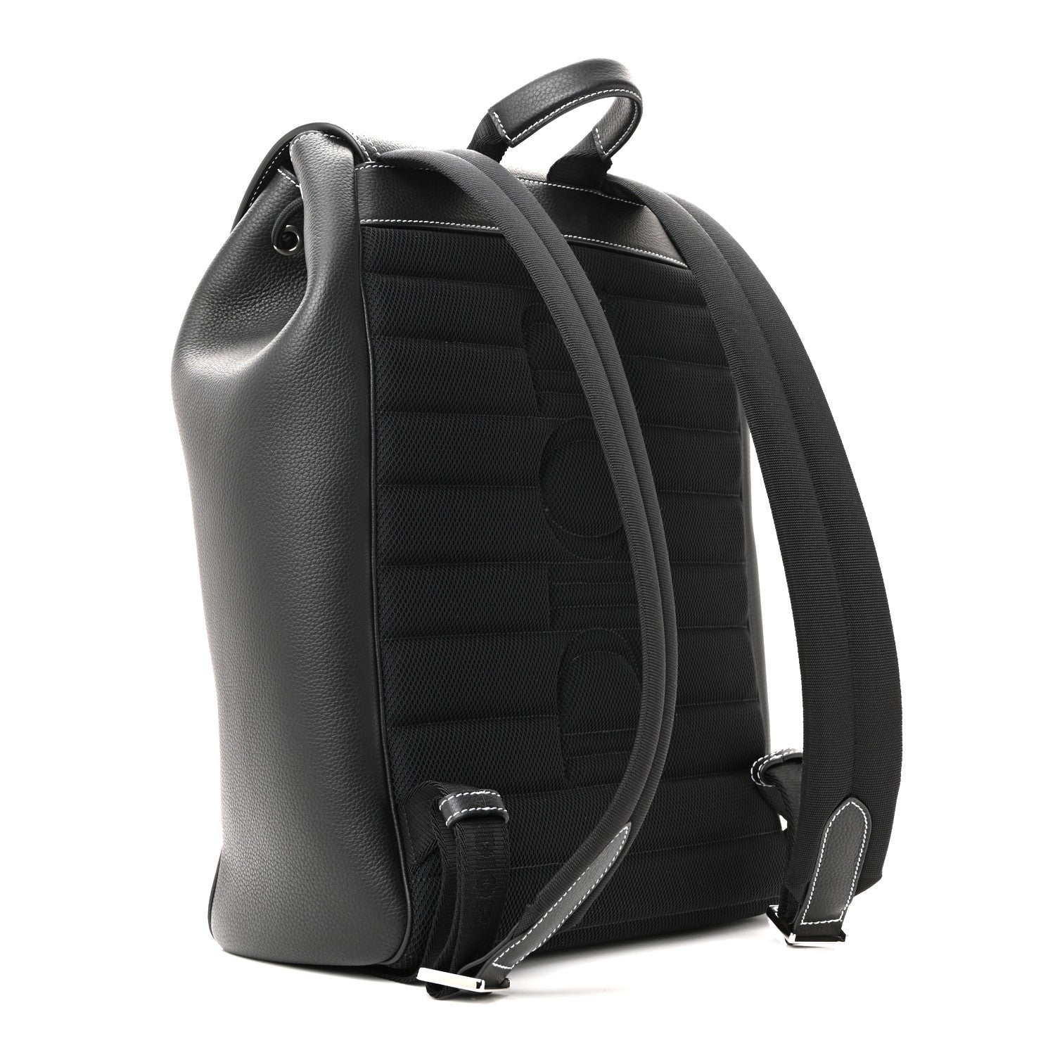 Christian Dior Grained Calfskin Saddle Drawstring Backpack Black 6 of 28
