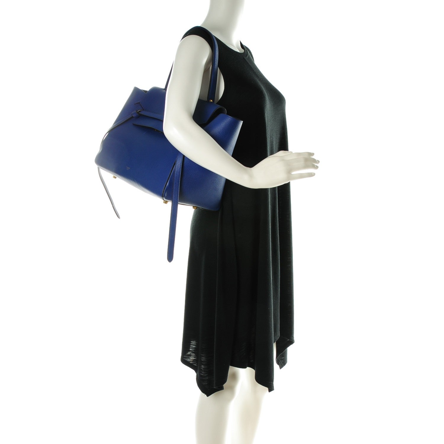 Celine Drummed Calfskin Small Belt Bag Indigo 2 of 7