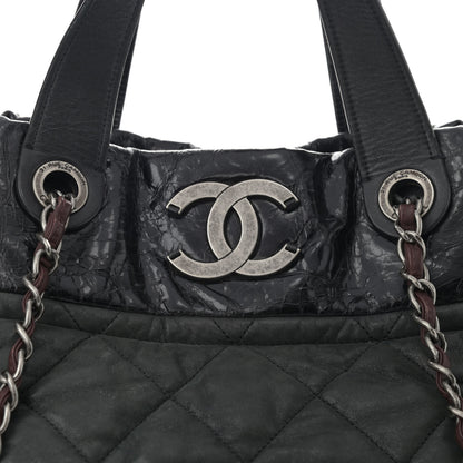 Chanel Iridescent Calfskin Quilted Large In The Mix Tote Black 8 of 11