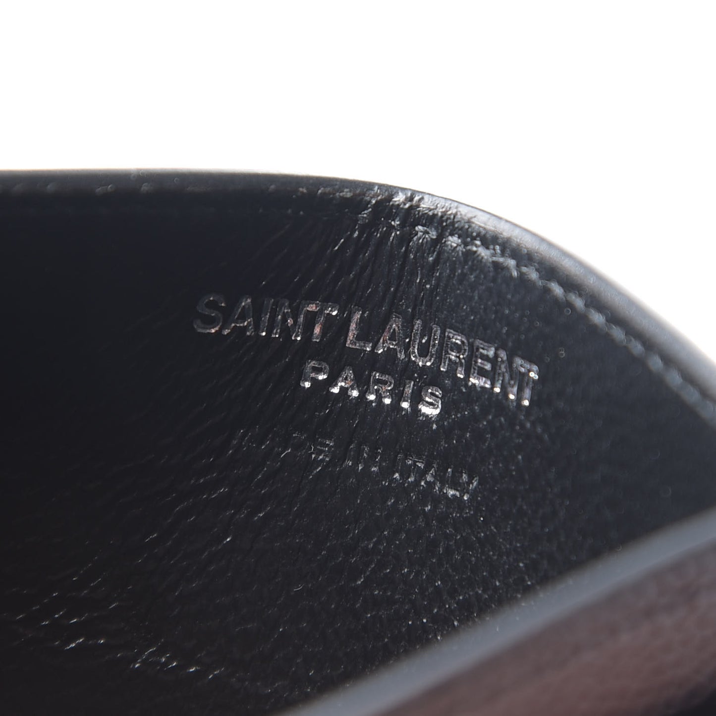 Grain De Poudre Matelasse Chevron Monogram Credit Card Case Black