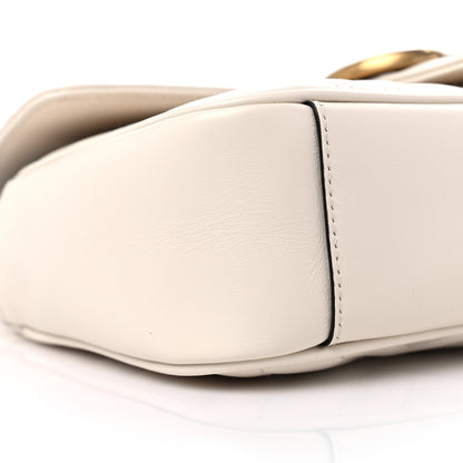 Gucci Calfskin Matelasse Small GG Marmont Shoulder Bag White 8 of 9