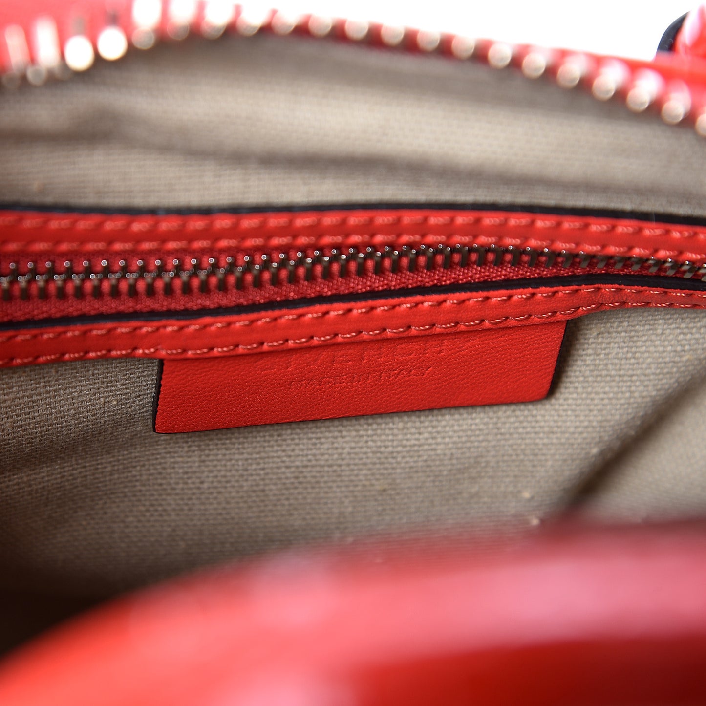 Calfskin Crocodile Embossed Mini Antigona Red