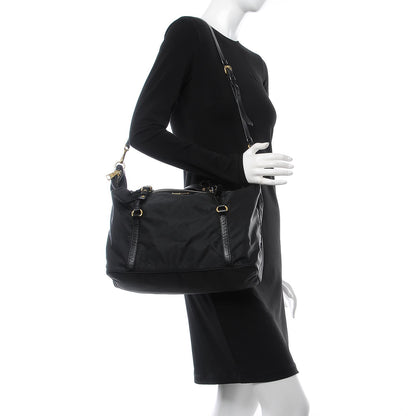 Prada Tessuto Nylon Saffiano Tote Black 2 of 9