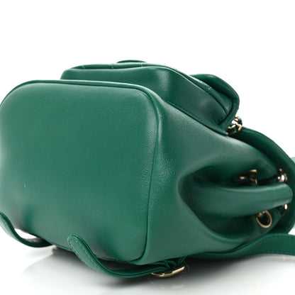 Chanel Lambskin Quilted Small Duma Drawstring Backpack Green 9 of 9