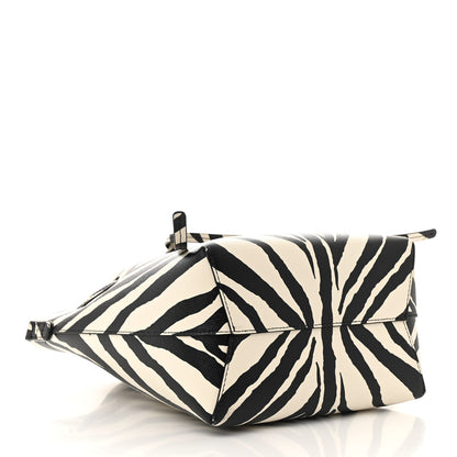 Mansur Gavriel Saffiano Zebra Print Mini Bucket Bag Black White 4 of 11