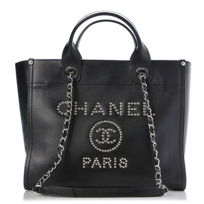 Chanel Caviar Small Studded Deauville Tote Black 1 of 7