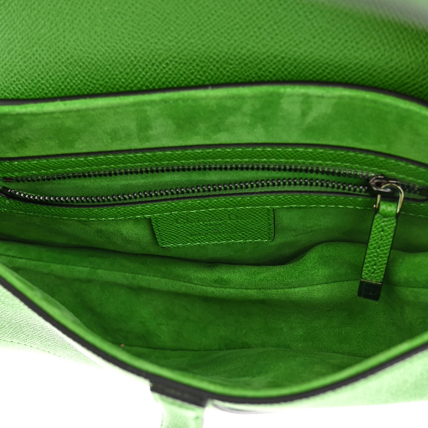 Christian Dior Grained Calfskin Saddle Bag Green 5 of 10