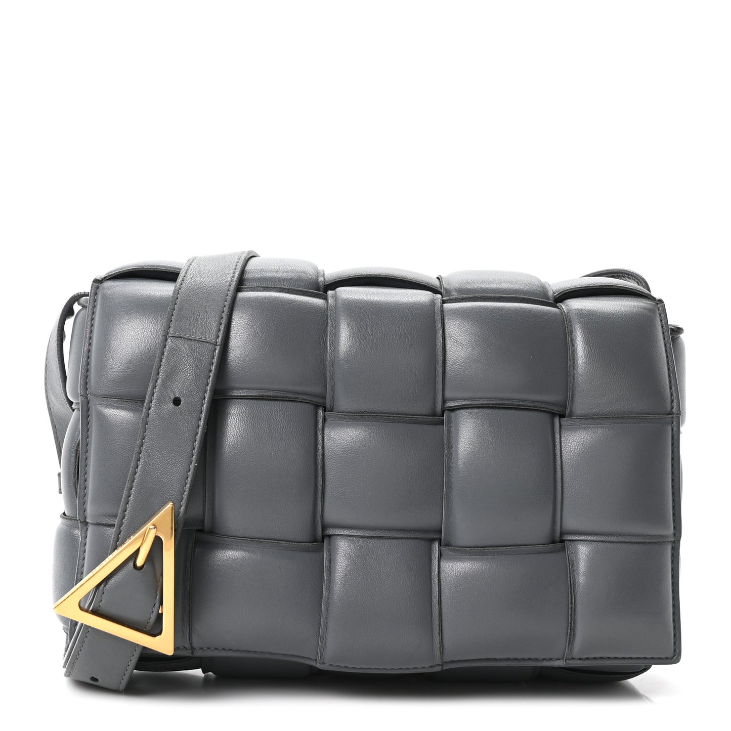 Nappa Maxi Intreccio Padded Cassette Crossbody Bag Thunder
