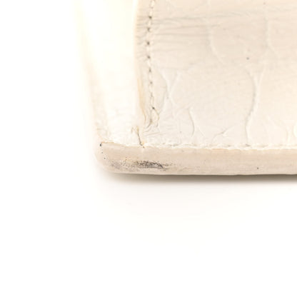 Saint Laurent Calfskin Crocodile Embossed Kate Monogram Tassel Chain Wallet Crema Soft 11 of 11