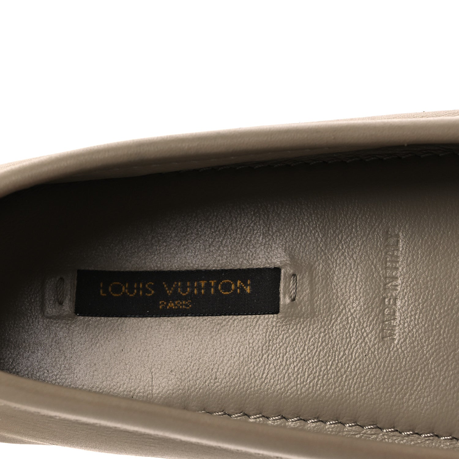 Louis Vuitton Calfskin Oxford Loafers 37.5 Beige White 9 of 17