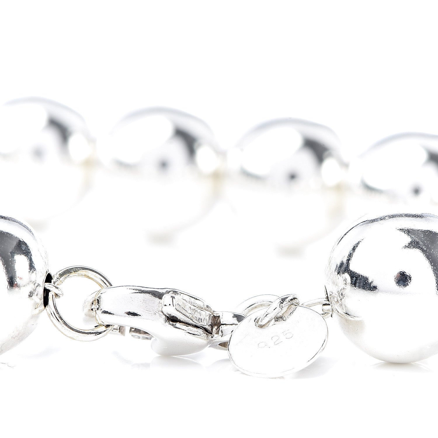 Tiffany Sterling Silver 10mm HardWear Ball Bracelet 5 of 5