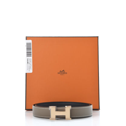 Hermes Swift Epsom 24mm Mini Constance H Belt 75 Black Etoupe 6 of 6