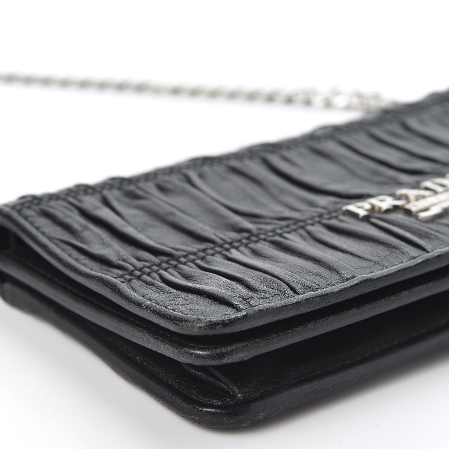 Prada Nappa Gaufre Wallet On Chain Black 5 of 12