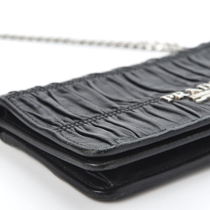 Prada Nappa Gaufre Wallet On Chain Black 5 of 12