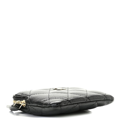 Chanel Caviar Quilted Zip Card Holder Wallet Black 4 of 7