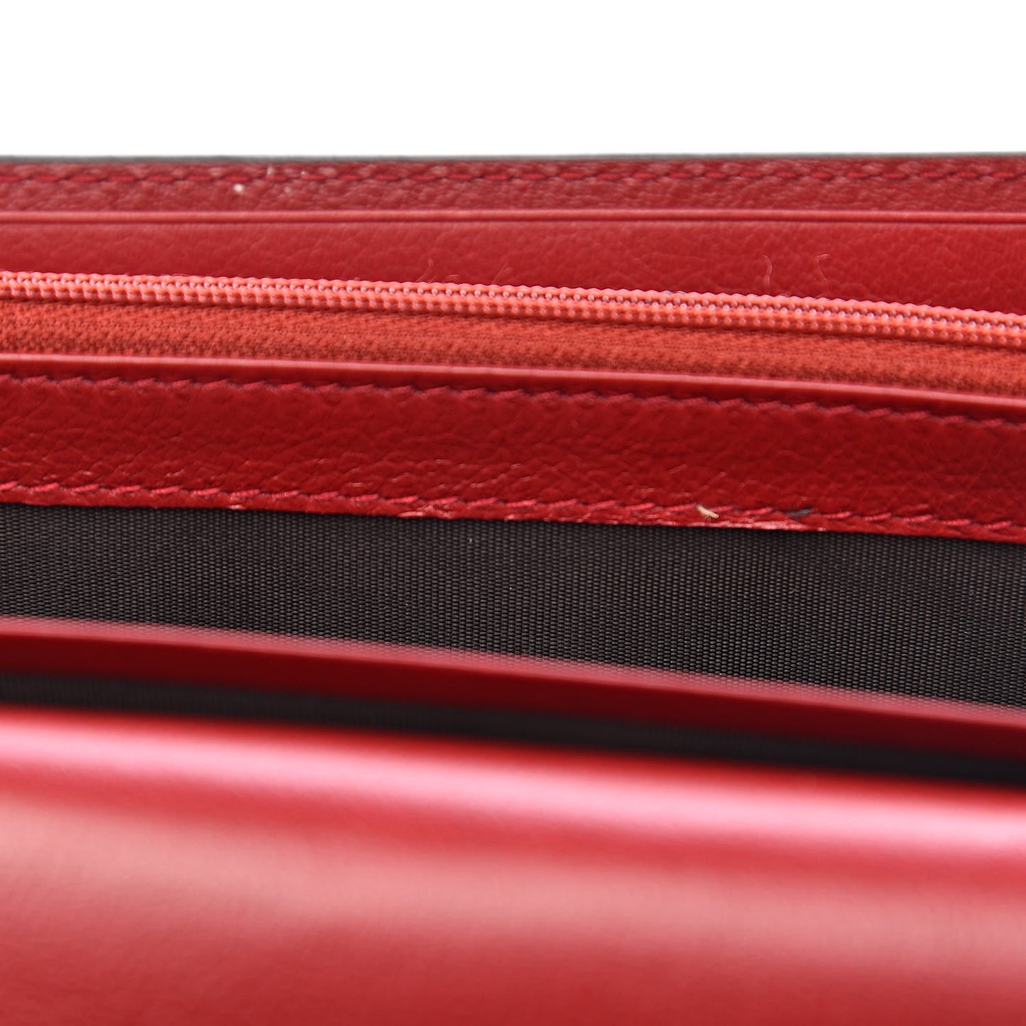 Calfskin Default Flap Wallet Cherry