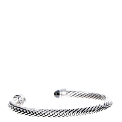 David Yurman Sterling Silver Diamond Hematine 5mm Cable Classics Bracelet 3 of 6