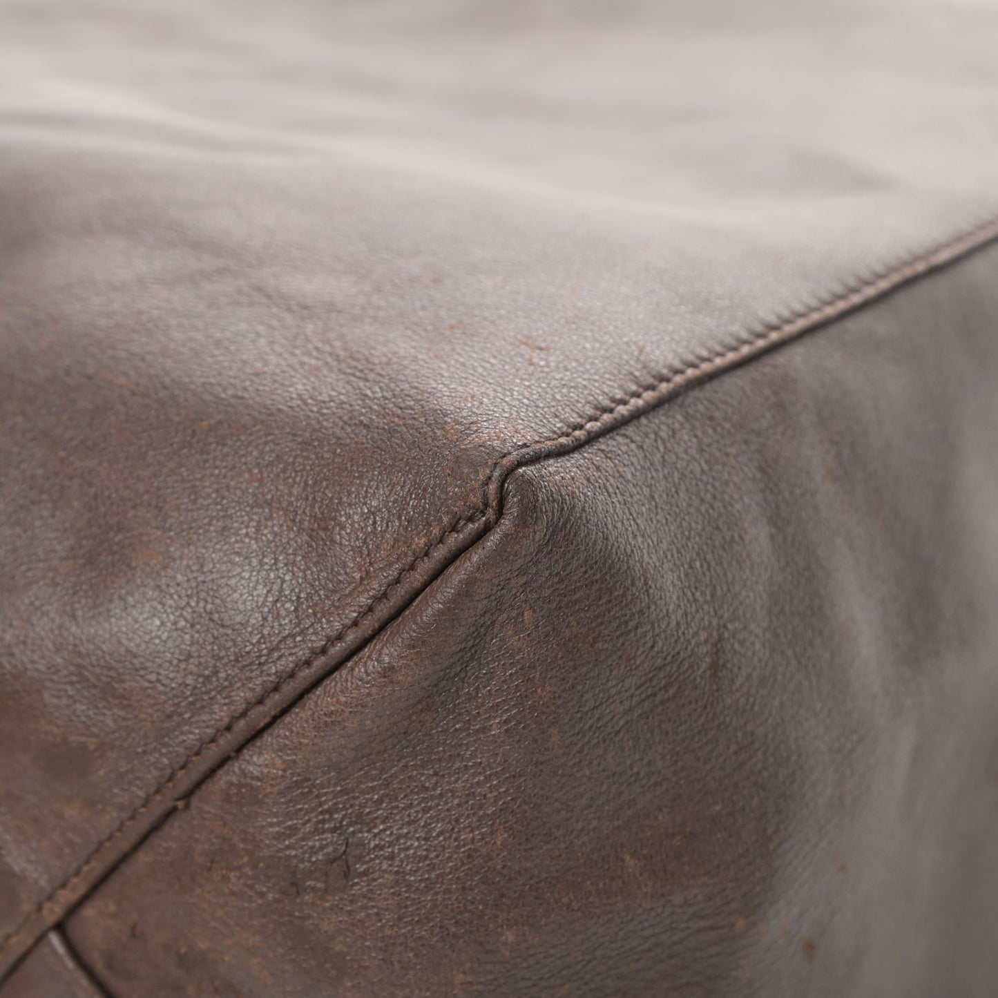 Lambskin Vertical Cabas Brown