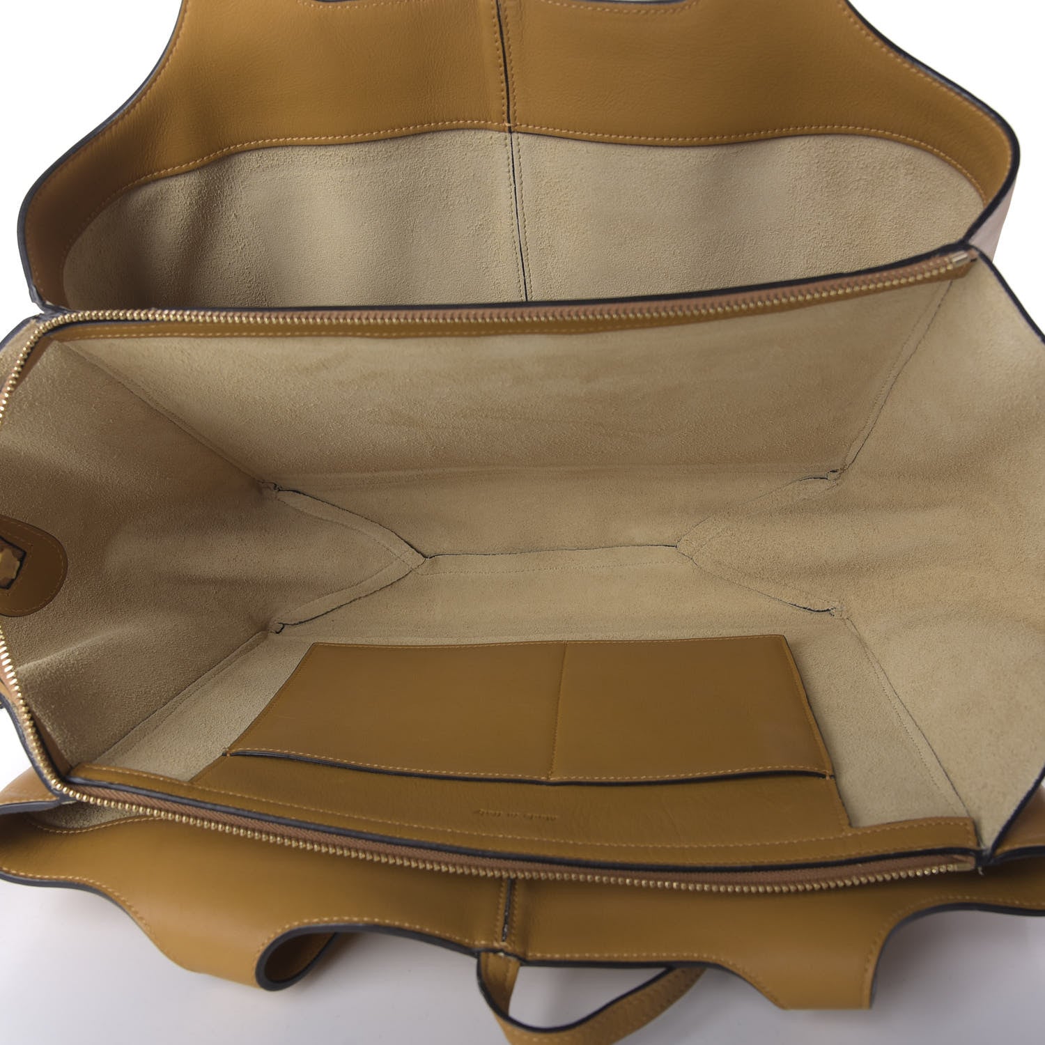 Celine Supple Natural Calfskin Medium Tri-Fold Bag Blonde 5 of 10