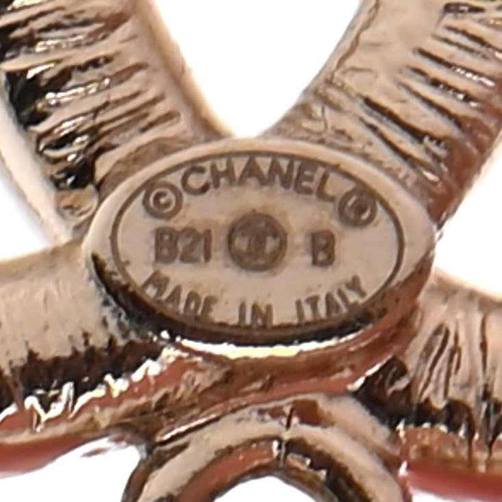 Chanel Crystal CC Pearl Drop Earrings Gold 4 of 4