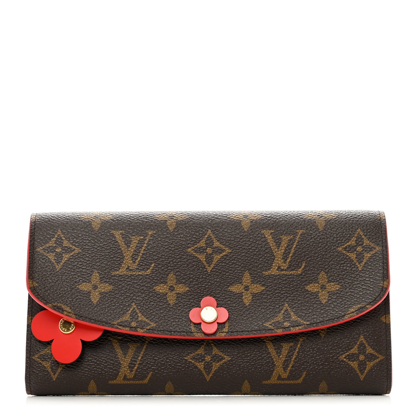 Monogram Bloom Flower Emilie Wallet Coquelicot