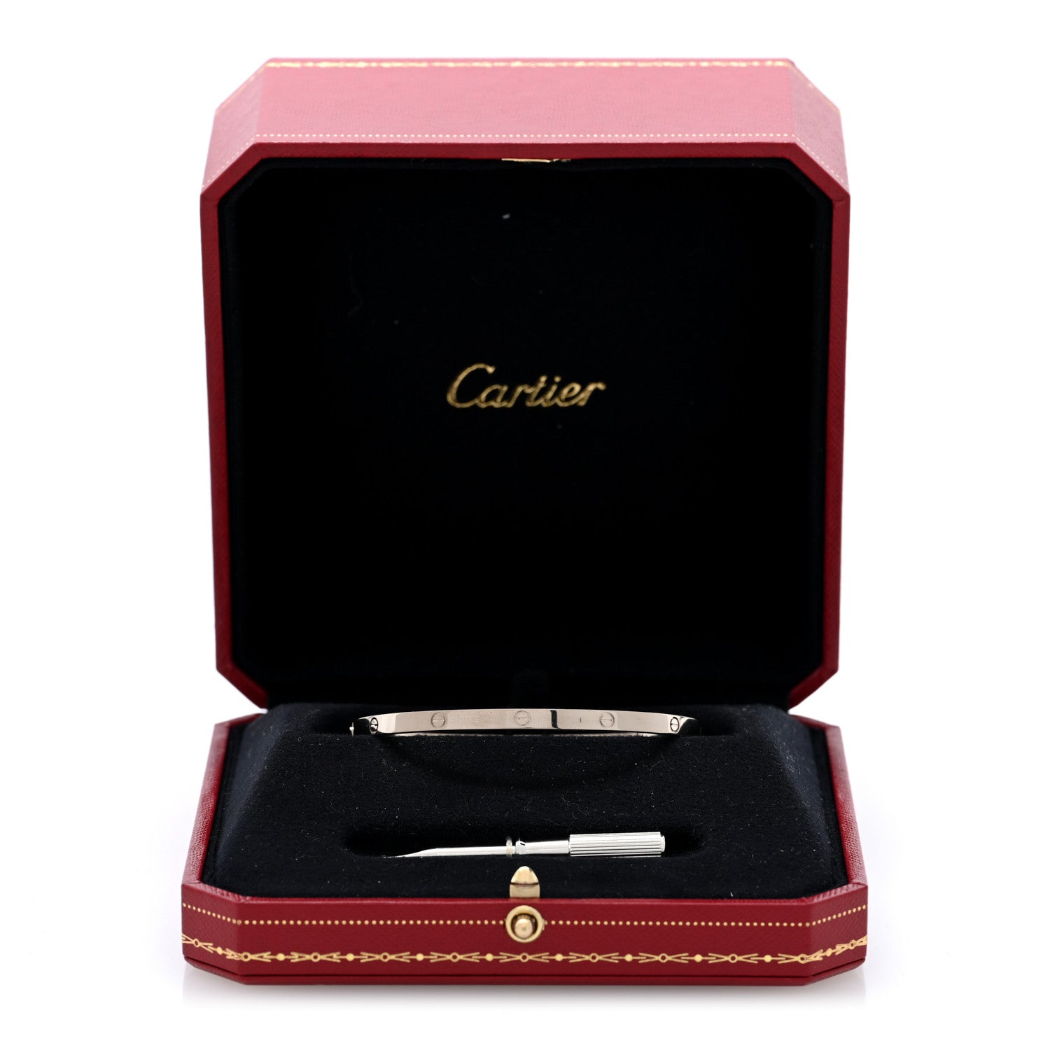 Cartier 18K White Gold Small LOVE Bracelet 18 7 of 7
