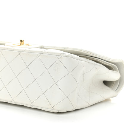 Chanel Caviar Quilted Jumbo Double Flap White 10 of 16