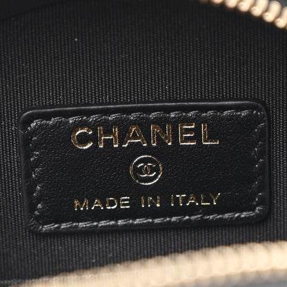 Chanel Calfskin Quilted Pearl Round Clutch With Chain Black 6 of 11