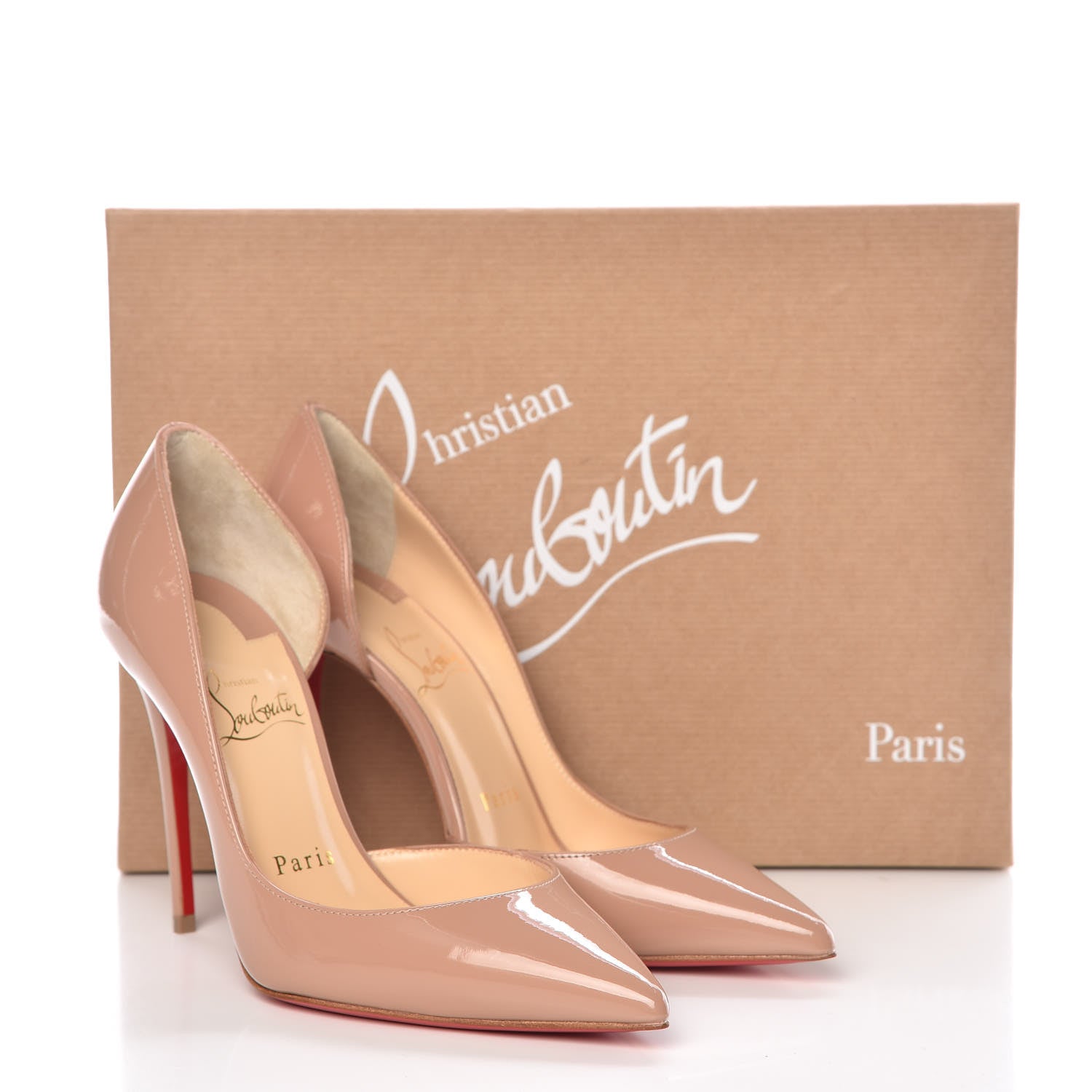 Christian Louboutin Patent Iriza 100 Pumps 35 Nude 8 of 8