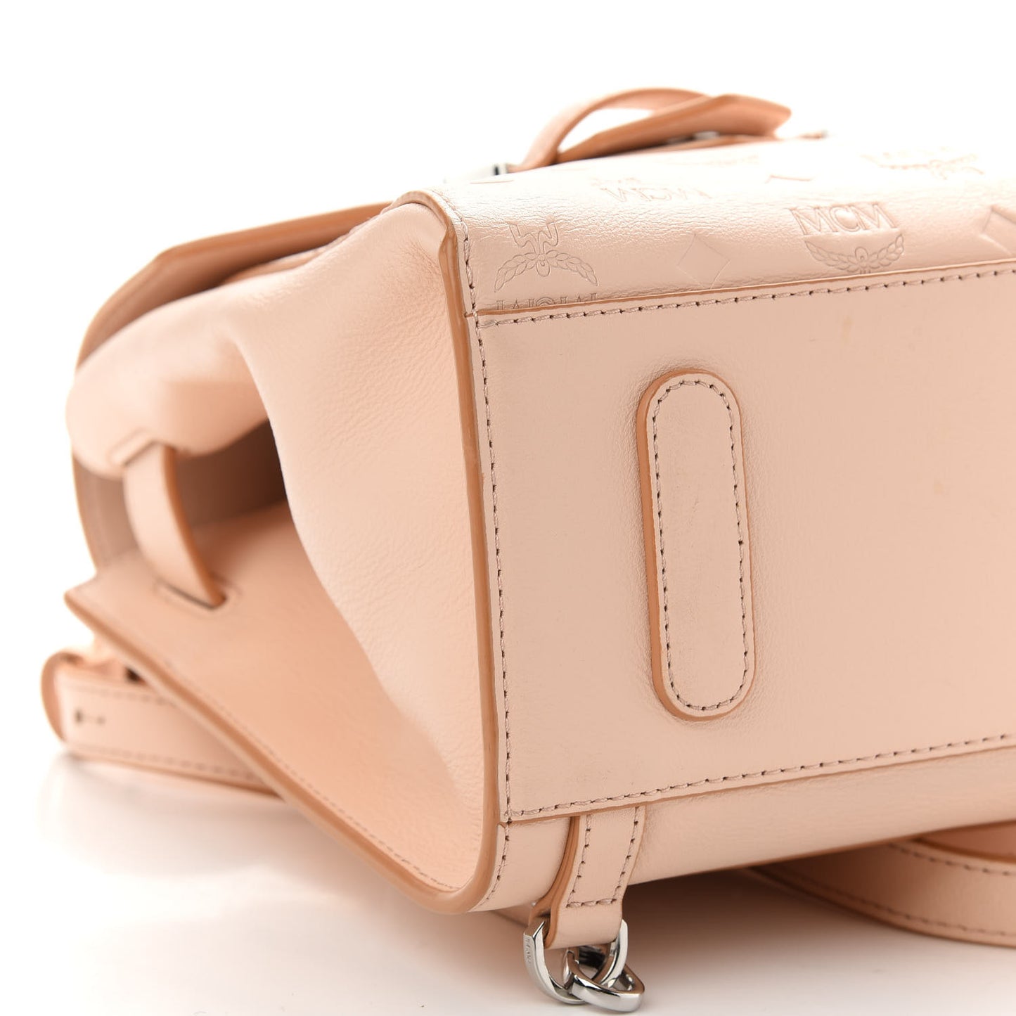 Calfskin Essential Monogram Small Backpack Bisque