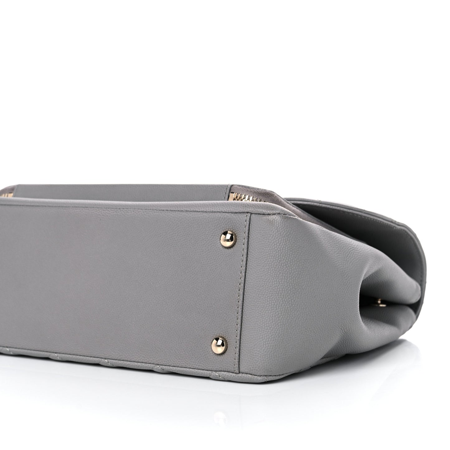 Caviar Quilted Large Business Affinity Flap Grey