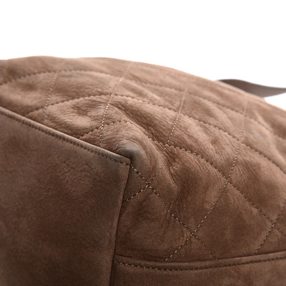 Chanel Suede Calfskin Small On My Shoulder Drawstring Bag Brown 12 of 13