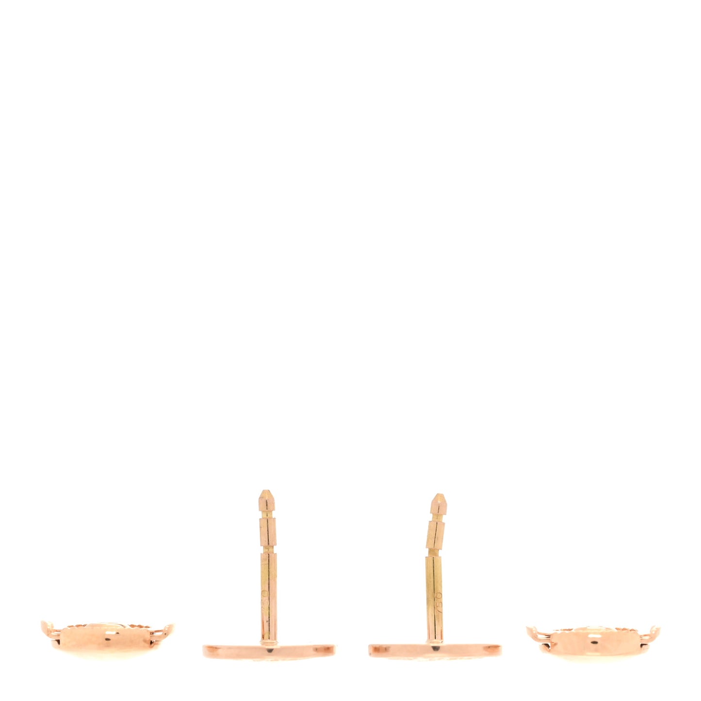 18K Rose Gold TPM Ex-Libris Stud Earrings