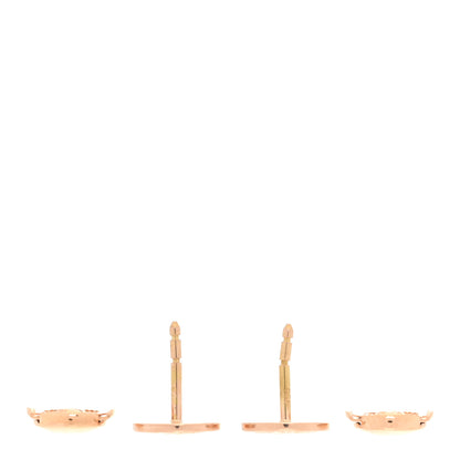 Hermes 18K Rose Gold TPM Ex-Libris Stud Earrings 3 of 5