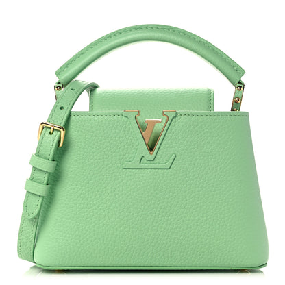 Louis Vuitton Taurillon Mini Capucines Vert Pomme 1 of 9