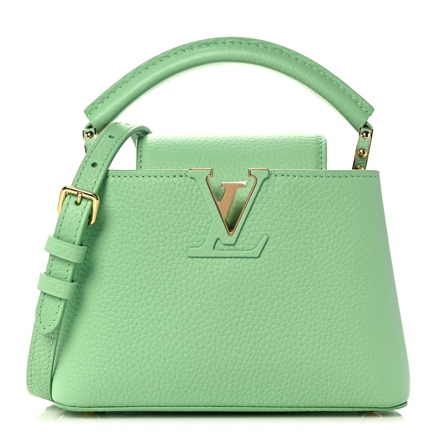 Louis Vuitton Taurillon Mini Capucines Vert Pomme 1 of 11