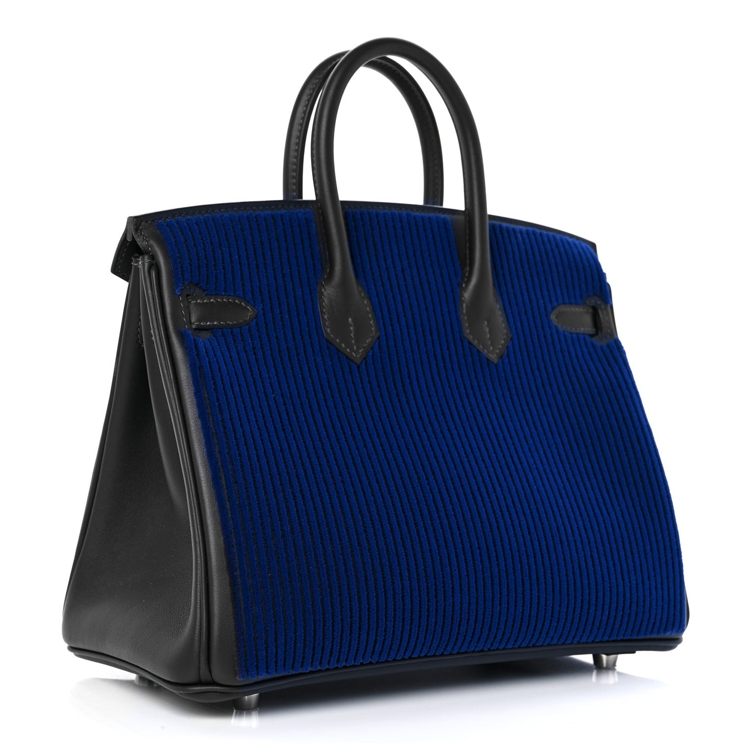 Corduroy Swift Cote A Cote Tuffetage Birkin 25 Bleu Saphir Caban