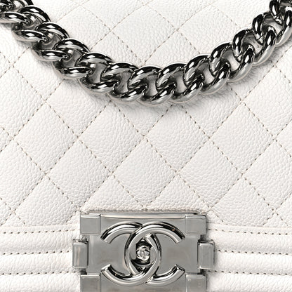 Chanel Caviar Quilted Small Boy Flap White 7 of 10