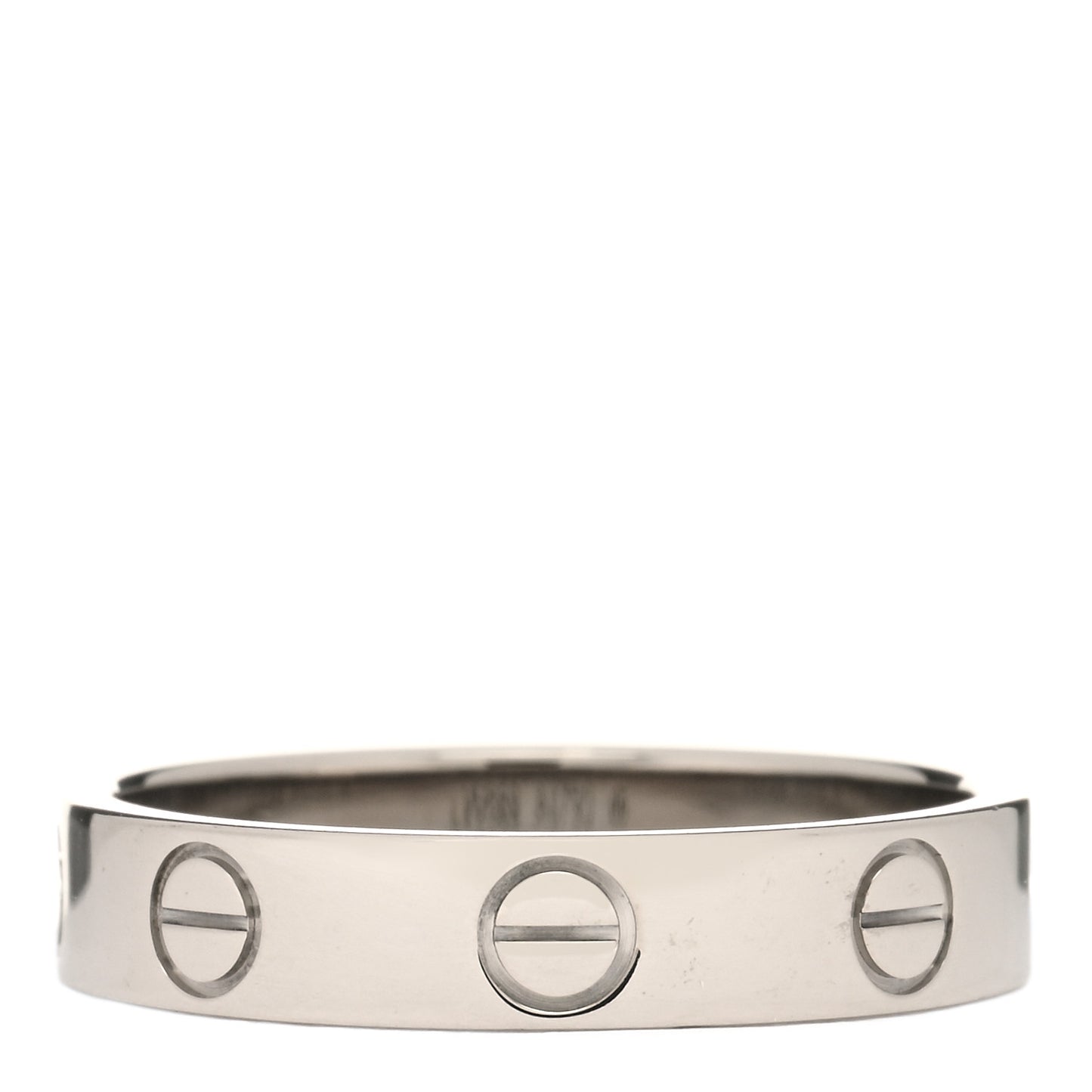 18K White Gold 3.5mm LOVE Wedding Band Ring 51 5.75