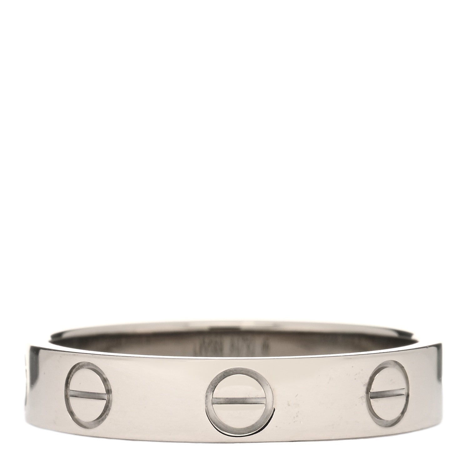 Cartier 18K White Gold 3.5mm LOVE Wedding Band Ring 51 5.75 2 of 3