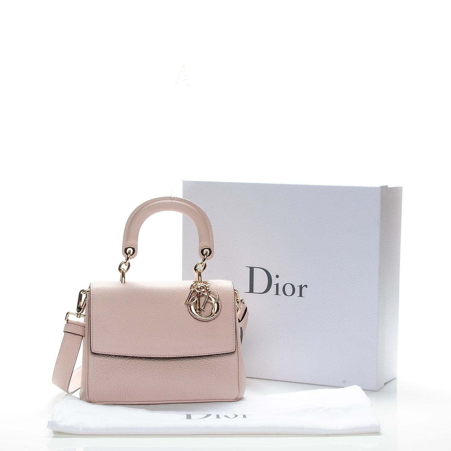 Bullcalf Mini Be Dior Flap Rose Poudre